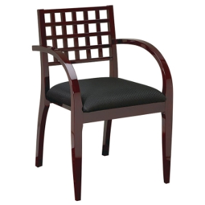 Mendocino Wood Guest Chair in Mahogany Finish (Set of 2) 