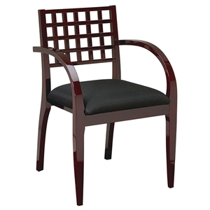 Mendocino Wood Guest Chair in Mahogany Finish (Set of 2) 