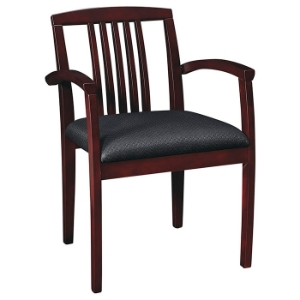 Napa Slat Back Mahogany Finish Guest Chair (Set of 2) 