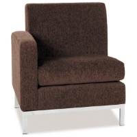 Park Avenue Single Left Armed Chair in Chocolate Chenille