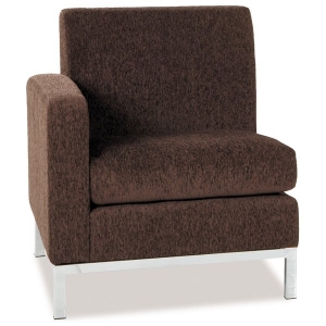 Park Avenue Single Left Armed Chair in Chocolate Chenille 