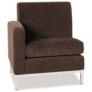 Park Avenue Single Left Armed Chair in Chocolate Chenille 