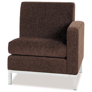 Park Avenue Single Right Armed Chair in Chocolate Chenille 