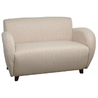 Loveseat with Cherry Finished Feet