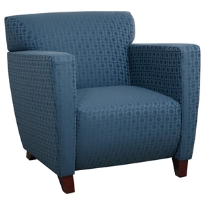 Contemporary Club Chair with Cherry Finished Feet 