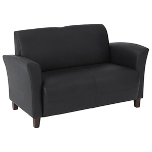 Breeze Contemporary Loveseat in Eco-Leather 