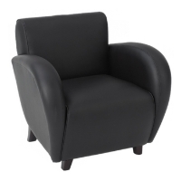 Eleganza Black Eco-Leather Club Chair