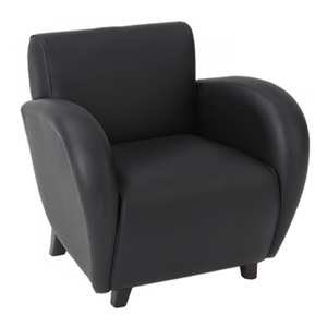 Eleganza Black Eco-Leather Club Chair 