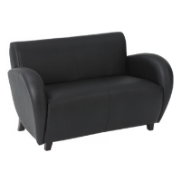 Eleganza Loveseat in Black Eco-Leather