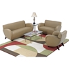 Eleganza Curved Arms Loveseat in Taupe Eco-Leather - OSP-SL2472EC11
