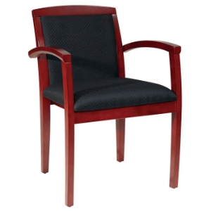 Sonoma Wood Guest Chair with Black Fabric Seat (Set of 2) 