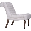 Braxton Armless Slipper Chair - Button Tufted, Brussels Linen - OHF-3754-01BRULIN