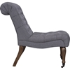 Braxton Armless Slipper Chair - Button Tufted, Samantha Gray - OHF-3754-01SAMGRY