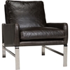 Lucas Leather Chair - Shalimar Grigio - OHF-483-01SHLGRG