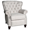 Cambridge Reclining Chair - Tufted, Brussels Linen Fabric 