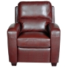 Brice Club Leather Recliner Chair - Harlee Dark Red - OHF-738-10HARRED