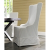 Atlantic Beach Dining Chair - Sun Bleached White Linen Slipcover - PAD-ATL12-SBW