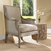 Carolina Beach Lounge Chair - Sand Linen, Burnt Driftwood Finish - PAD-CAR01-C41