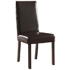 Monaco Upholstered Dining Chair - Dark Brown Leather - PAD-LMDC12
