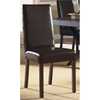 Monaco Upholstered Dining Chair - Dark Brown Leather - PAD-LMDC12