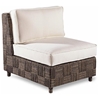 Loft Armless Lounge Chair - Abaca Twist, White Fabric Cushions - PAD-LOFT01