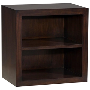 Modulare Wooden 2-Shelf Bookcase - Dark Mahogany 