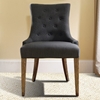 Myrtle Beach Dining Chair - Button Tufts, Charcoal Linen - PAD-MYR12-C44