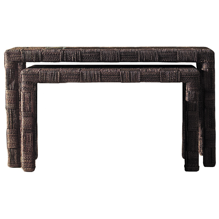 Nesting Console Tables Set - Abaca Twist | DCG Stores