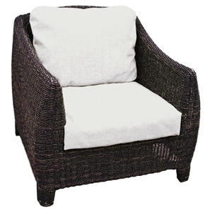 Outdoor Bay Harbor Wicker Lounge Chair - Fabric Cushion 