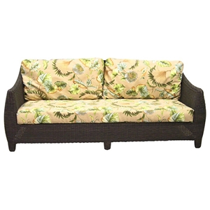 Outdoor Bay Harbor Wicker Sofa - Fabric Cushion 