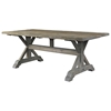 Salvaged Wood Rectangular Dining Table - Natural, Trestle Base - PAD-SAL13-84