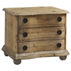 Salvaged Wood 3-Drawer Nightstand - Molding, Bun Feet - PAD-SAL21