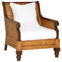 Trinidad Armchair - Rattan Weave, Cushions