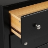 Sonoma Tall Nightstand with Open Shelf - Black - PRE-BDC-2428-SONOMA