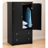 Sonoma Armoire with 2 Doors - Black - PRE-BDC-3359-K