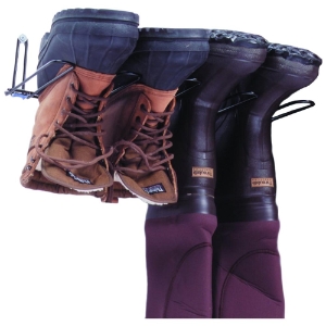 2 Pair Boot Rack - Coated Wire, Black 