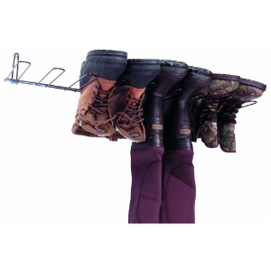 4 Pair Boot Rack - Coated Wire, Black 