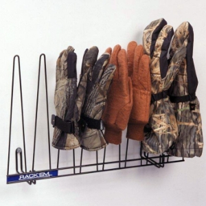 4 Pair Glove Rack - Coated Wire, Black 