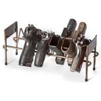 7 Pistol Stackable Rack - Coated Wire, Brown