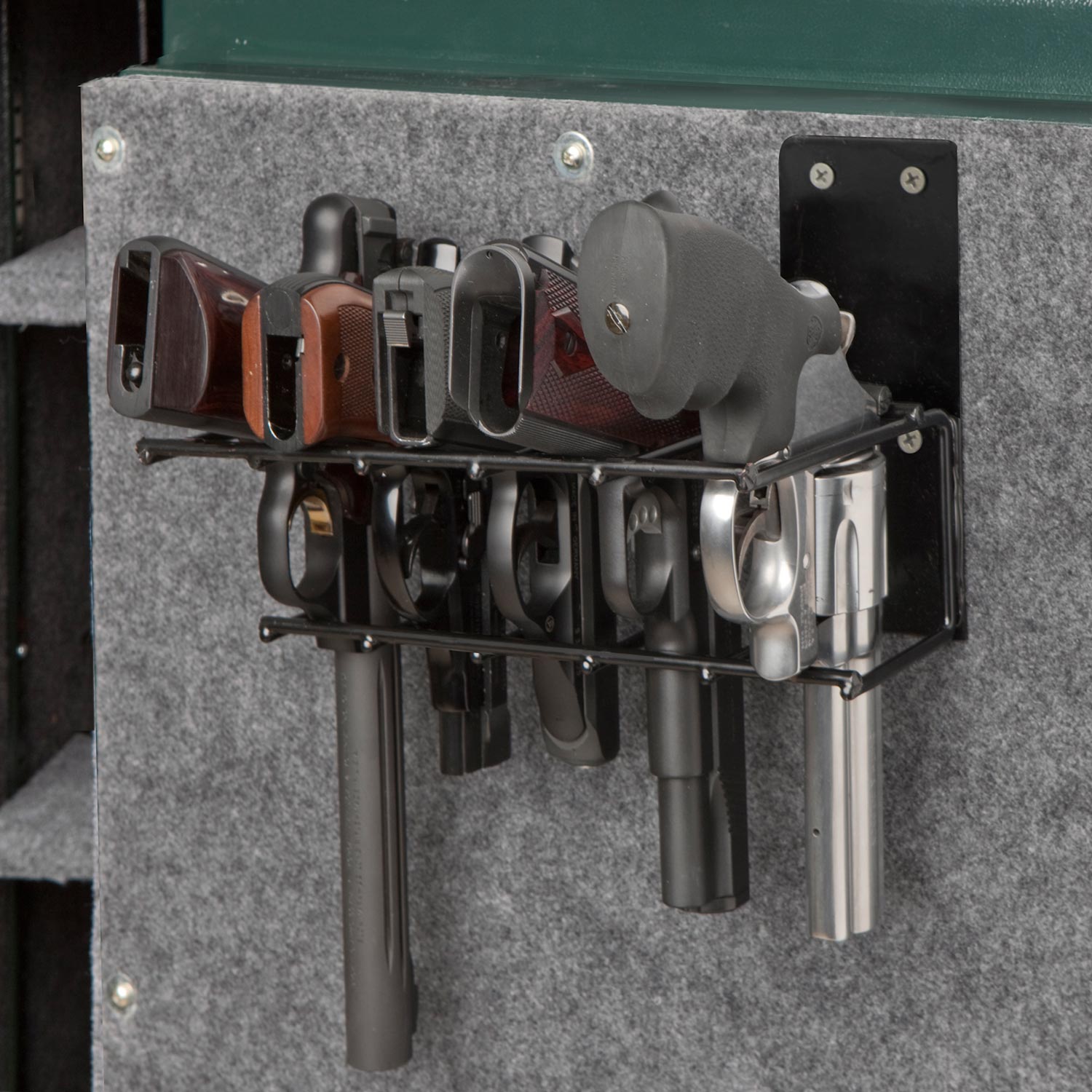 Handgun Safe Rack The Holster Gun Safe Rack - 5 Pistols, Black | DCG Stores