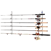 Horizontal Fishing Rod Rack - Coated Wire, 6 Rods