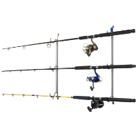 Horizontal Fishing Rod Rack - Coated Wire, 3 Rods