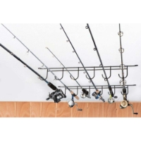 Overhead Fishing Rod Rack - Coated Wire, 6 Rods