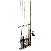 Mount Anywhere Fishing Rod Rack - Coated Wire, 6 Rods