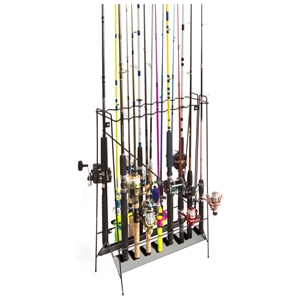 Freestanding Fishing Rod Rack - Coated Wire, 16 Rods 