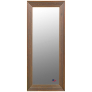 Rectangular Mirror - Barnwood Brown & Cinnamon Finished Frame 