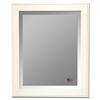 Hanging Mirror - Barnwood White & Cream Frame, Beveled Glass - RAY-R013
