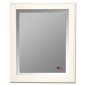 Hanging Mirror - Barnwood White & Cream Frame, Beveled Glass 