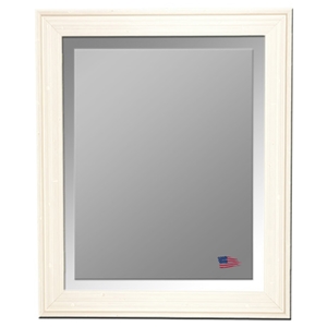 Hanging Mirror - Barnwood White & Cream Frame, Beveled Glass 
