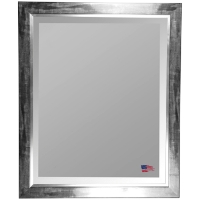 Beveled Mirror - Black Smoke Frame, Silver Liner